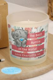 Personalised Memento Company Women's Personalised Me To You Floral Scented Jar Candle in Off-White - thumbnail 4