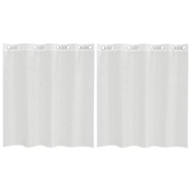 Berkfield Home Voile Curtains with Grommets 2 pcs White - image 1