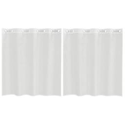 Berkfield Home Voile Curtains with Grommets 2 pcs White - thumbnail 1
