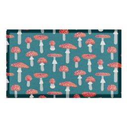 Artsy Mats Agaric Mushroom Pattern Doormat (70 x 40cm) in White - Size: 40 cm x 70 cm - thumbnail 2