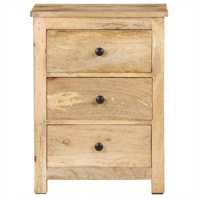 Berkfield Home Bedside Cabinet 45x35x60 cm Solid Mango Wood in Brown - Size: 45 x 35 x 60 cm - image 1