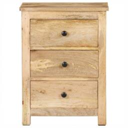 Berkfield Home Bedside Cabinet 45x35x60 cm Solid Mango Wood in Brown - Size: 45 x 35 x 60 cm - thumbnail 1