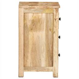 Berkfield Home Bedside Cabinet 45x35x60 cm Solid Mango Wood in Brown - Size: 45 x 35 x 60 cm - thumbnail 3