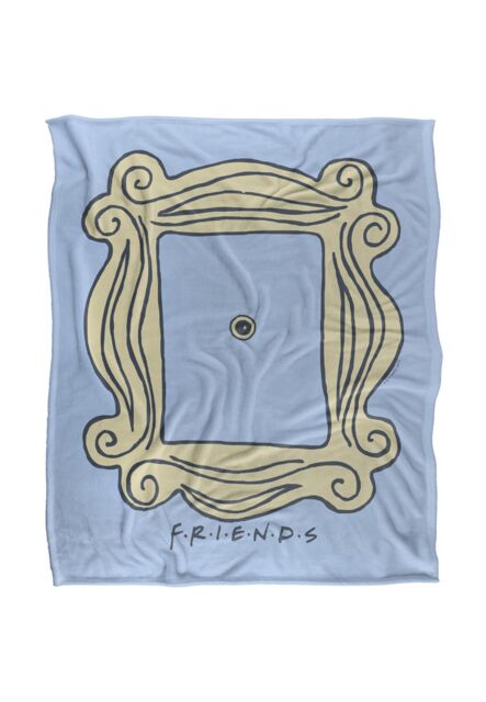 Warner Brothers Friends 152x127cm The Gold Frame Silky Touch Super Soft Throw Blanket in White - Size: 152x127 cm - image 1