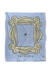 Warner Brothers Friends 152x127cm The Gold Frame Silky Touch Super Soft Throw Blanket in White - Size: 152x127 cm