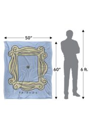 Warner Brothers Friends 152x127cm The Gold Frame Silky Touch Super Soft Throw Blanket in White - Size: 152x127 cm - thumbnail 5