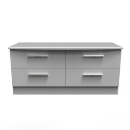 Ready Assembled 2 U Windsor 4 Drawer Bed Box (Ready Assembled) in Mid Grey - thumbnail 1