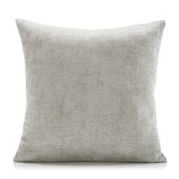 Luxury Living Set of 4 Silver Chenille Filled Cushions 45cm - Size: 45 cm x 45 cm - thumbnail 2