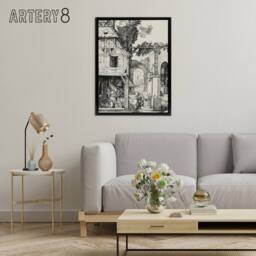 "Artery8 The Nativity Birth of Jesus Albrecht Durer Framed Canvas Wall Art in White - Size: W12"" x H16""" - thumbnail 3