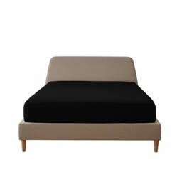 Snug City Flannelette Fitted Sheet Extra Deep 40cm Skirt Soft Brushed Cotton in Black - Size: Single - thumbnail 2