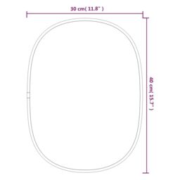 Berkfield Home Wall Mirror Gold 40x30 cm - thumbnail 6