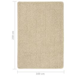 Berkfield Home Shaggy Rug Cream 160x230 cm Anti Slip in Beige - Size: 100 cm diameter - thumbnail 5