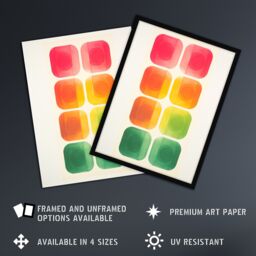 "Artery8 Wall Art Print Mixed Signals Traffic Lights Abstract Geometric Minimalist Poster - Size: W12"" x H16""" - thumbnail 2