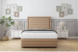 "Comfort Beds Anna Dumfries Divan Base 2 Drawers - 26"" Headboard-Footboard in Light Brown - Size: Super King" - thumbnail 3