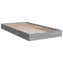 Berkfield Home Bed Frame without Mattress Grey Sonoma 100x200 cm Engineered Wood - thumbnail 3