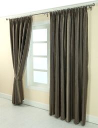 Homescapes Modern Stripe Jacquard Curtain Tie Back Pair in Grey - thumbnail 4