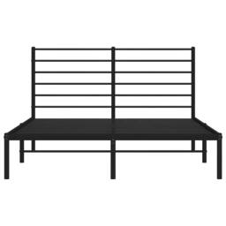 Berkfield Home Metal Bed Frame with Headboard Black 135x190 cm Double - thumbnail 6