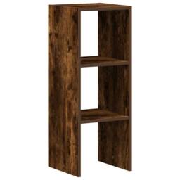 Berkfield Home Bookcase Stackable Smoked Oak 30x30x80 cm Engineered Wood in Brown - Size: 30 x 30 x 80 cm - thumbnail 6