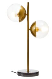 Orsina Handcrafted Large Table Lamp With Black Marble Base, Minimalist Design Desk Lamp, Versatile Lamp On A Table in Gold - thumbnail 2