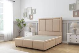 "Comfort Beds Savoy Plush Divan Base 2 Drawers - 54"" Headboard-Footboard in Stone - Size: Double" - thumbnail 2