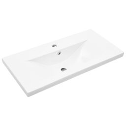 Berkfield Home Bathroom Sink Cabinet with Built-in Basin Old Wood Engineered Wood in Brown - thumbnail 5