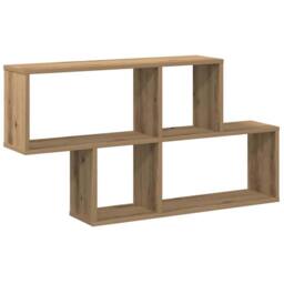 Berkfield Home Wall Shelf Artisan Oak 100x18x53 cm Engineered Wood in Brown - Size: 100 x 18 x 53 cm - thumbnail 6