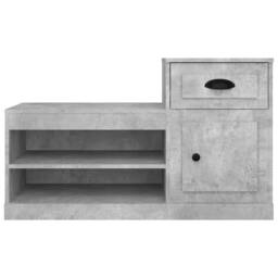 Berkfield Home Shoe Cabinet Concrete Grey 100x42x60 cm Engineered Wood - Size: 100 x 42 x 60 cm - thumbnail 6