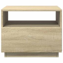 Berkfield Home Coffee Table with LED Lights Sonoma Oak 50x49x40 cm in Brown - Size: 50 x 49 x 40 cm - thumbnail 7