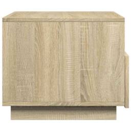 Berkfield Home Coffee Table with LED Lights Sonoma Oak 50x49x40 cm in Brown - Size: 50 x 49 x 40 cm - thumbnail 8