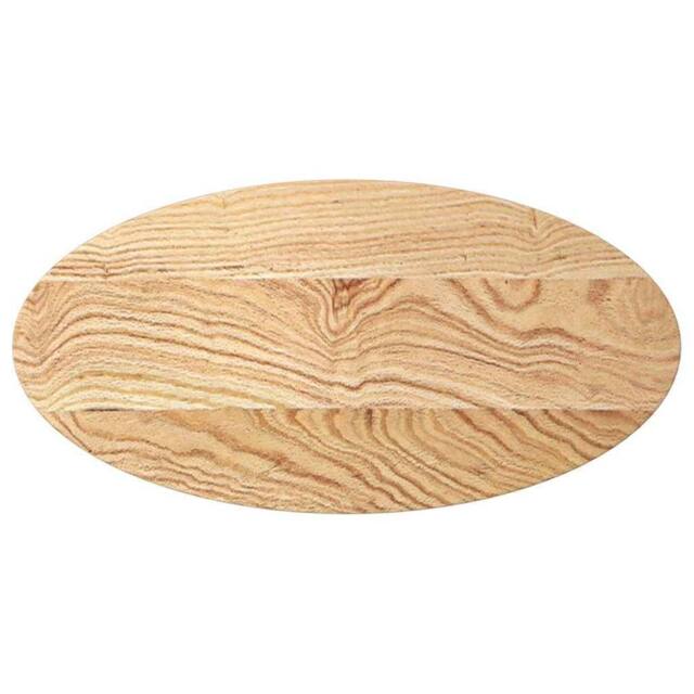 Berkfield Home Table Top 80x40x4 cm Solid Wood Oak Oval in Brown - Size: 80 x 40 x 4 cm - image 1
