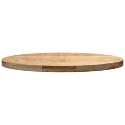 Berkfield Home Table Top 80x40x4 cm Solid Wood Oak Oval in Brown - Size: 80 x 40 x 4 cm - thumbnail 5