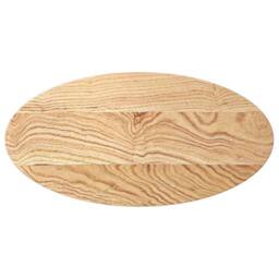 Berkfield Home Table Top 80x40x4 cm Solid Wood Oak Oval in Brown - Size: 80 x 40 x 4 cm - thumbnail 1