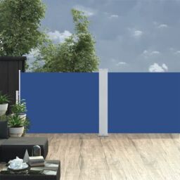 Berkfield Home Retractable Side Awning Blue 120x1000 cm