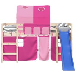 Berkfield Home Curtains for Loft Bed with Tunnel Pink Polyester - thumbnail 5