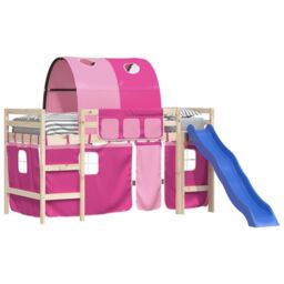 Berkfield Home Curtains for Loft Bed with Tunnel Pink Polyester - thumbnail 4