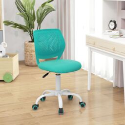 Costway Kids Desk Chair Ergonomic Adjustable Children Study Chair in Green - thumbnail 2