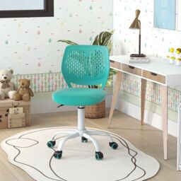 Costway Kids Desk Chair Ergonomic Adjustable Children Study Chair in Green - thumbnail 4