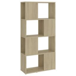 Berkfield Home Book Cabinet Room Divider Sonoma Oak 60x24x124.5 cm Engineered Wood in Light Tan - thumbnail 1