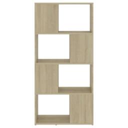 Berkfield Home Book Cabinet Room Divider Sonoma Oak 60x24x124.5 cm Engineered Wood in Light Tan - thumbnail 5