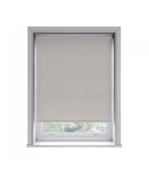 New Edge Blinds No Drill Mink Thermal Blackout Roller Blind 170cm Drop in Light Brown - Size: 90 cm