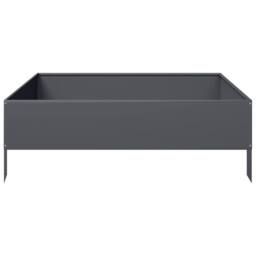 Berkfield Home Garden Raised Bed Anthracite 100x100x33.5 cm Steel in Grey - thumbnail 4