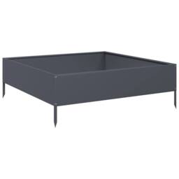 Berkfield Home Garden Raised Bed Anthracite 100x100x33.5 cm Steel in Grey - thumbnail 6