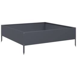 Berkfield Home Garden Raised Bed Anthracite 100x100x33.5 cm Steel in Grey - thumbnail 3