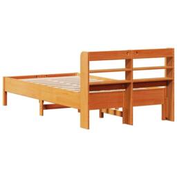 Berkfield Home Bed Frame without Mattress Wax Brown 100x200 cm Solid Wood Pine - thumbnail 6