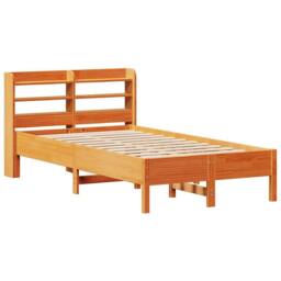 Berkfield Home Bed Frame without Mattress Wax Brown 100x200 cm Solid Wood Pine - thumbnail 3