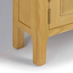 FurnitureboxUK Belle Oak Wood Corner TV Stand in Light Brown - thumbnail 8