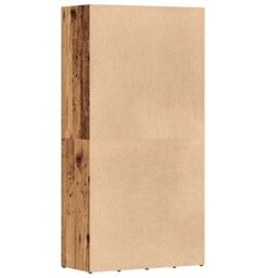 Berkfield Home Book Cabinet Old Wood 66x30x130 cm Engineered Wood in Brown - Size: 66 x 30 x 130 cm - thumbnail 7