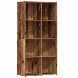 Berkfield Home Book Cabinet Old Wood 66x30x130 cm Engineered Wood in Brown - Size: 66 x 30 x 130 cm - thumbnail 2