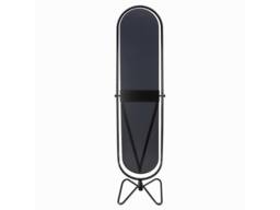 Vente-unique Freestanding Metal Swivel Mirror - L40 X H169 Cm - Black - ASATU - thumbnail 6