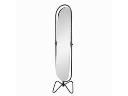 Vente-unique Freestanding Metal Swivel Mirror - L40 X H169 Cm - Black - ASATU - thumbnail 5